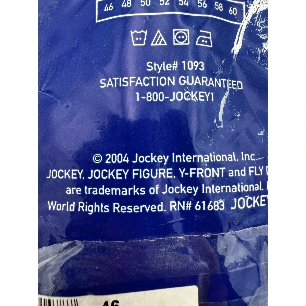 Vintage Jockey Classic Big Man Briefs 2-Pack White Size 46 New Sealed NOS 2004